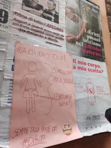 La risposta dei Giovani Democratici ai manifesti Pro Vita affissi a Tivoli