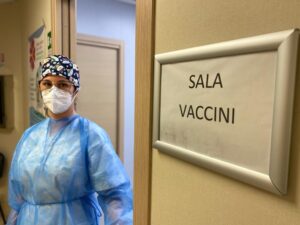 La sala vaccini a Villa Dante, la struttura del Gruppo Ini attivata il primo maggio